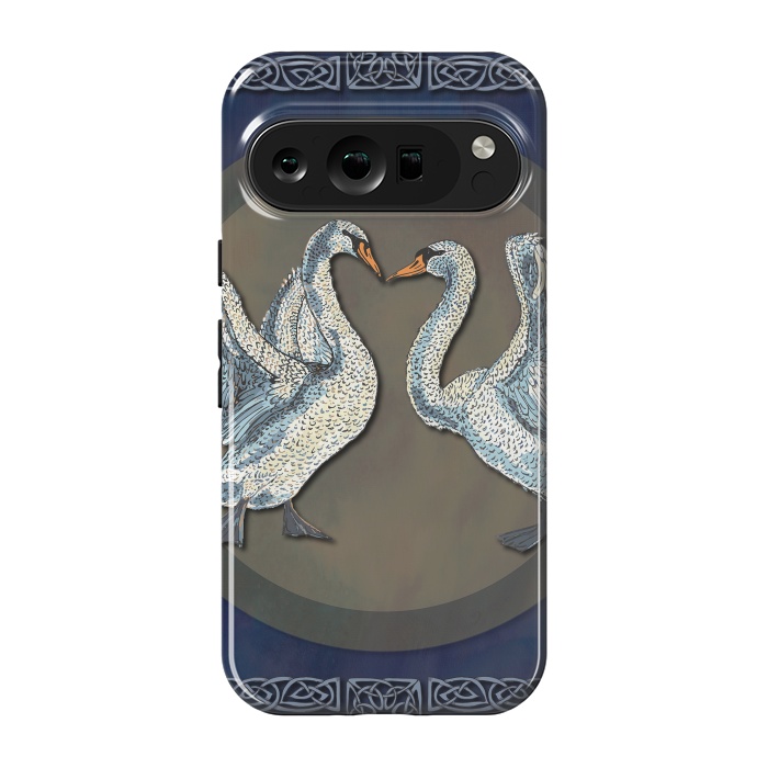 Pixel 9 pro StrongFit Dancing Swans by Lotti Brown