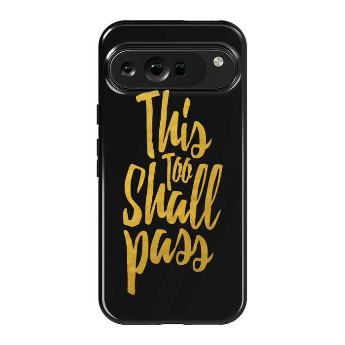 Pixel 9 Pro XL StrongFit This Too Shall Pass Gold by Majoih