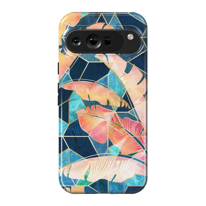 Pixel 9 Pro XL StrongFit Marbled Topical Sunset by gingerlique