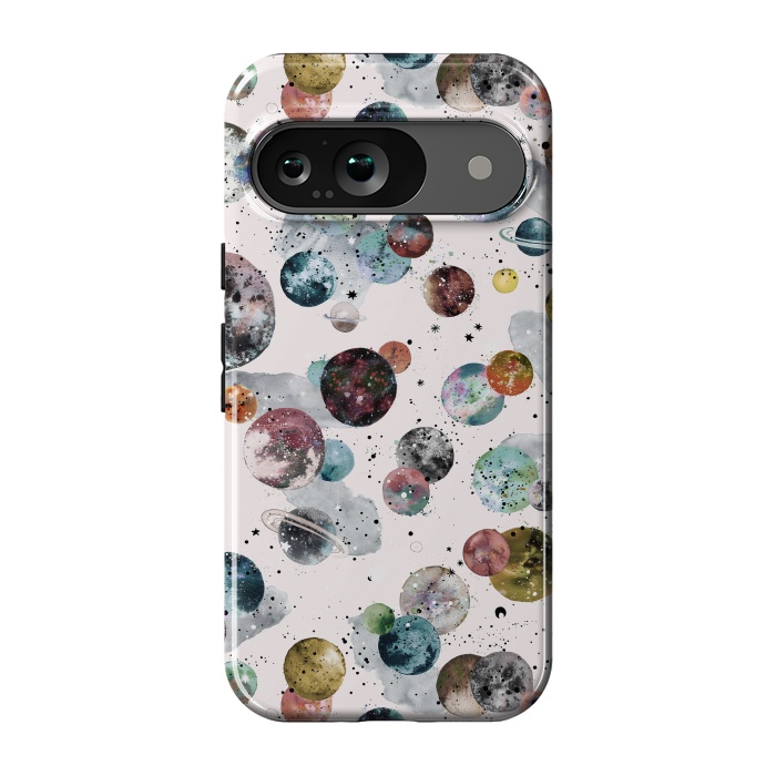 Pixel 9 StrongFit Cosmic Planets and Constellations Multicolored by Ninola Design