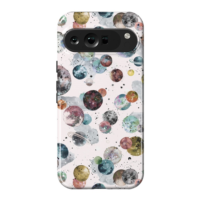 Pixel 9 Pro XL StrongFit Cosmic Planets and Constellations Multicolored by Ninola Design