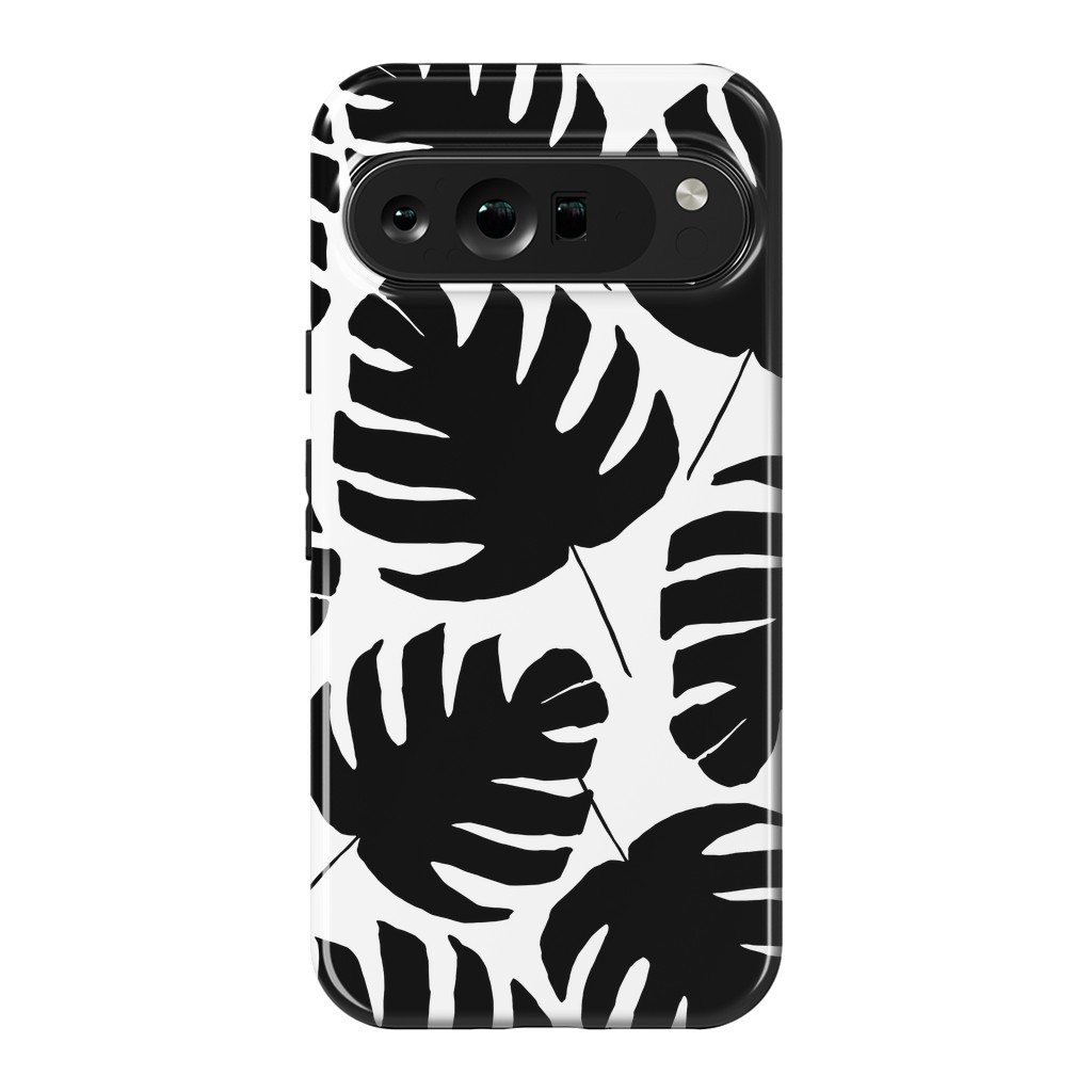 Pixel 9 Pro XL StrongFit Black & White Monstera by Amaya Brydon