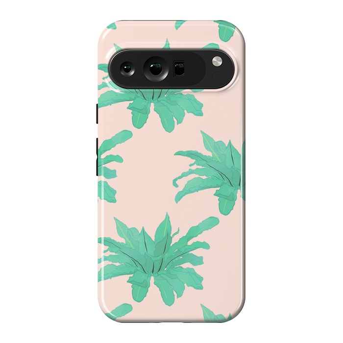 Pixel 9 Pro XL StrongFit Pretty Watercolor Pink Peach Floral Girly Design by InovArts