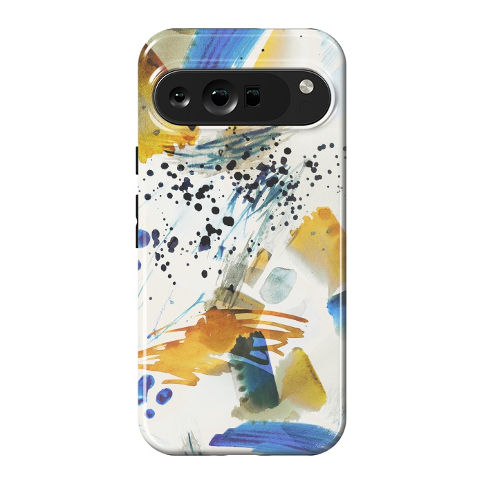 Pixel 9 Pro XL StrongFit Playful watercolor splattering art by Oana 