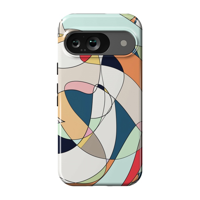 Pixel 9 StrongFit Modern Colorful Abstract Line Art Design by InovArts