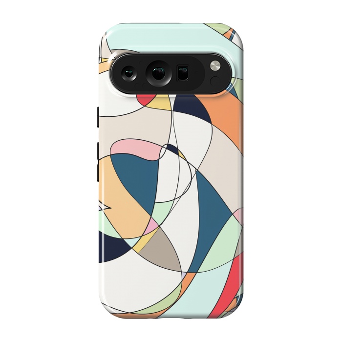 Pixel 9 pro StrongFit Modern Colorful Abstract Line Art Design by InovArts