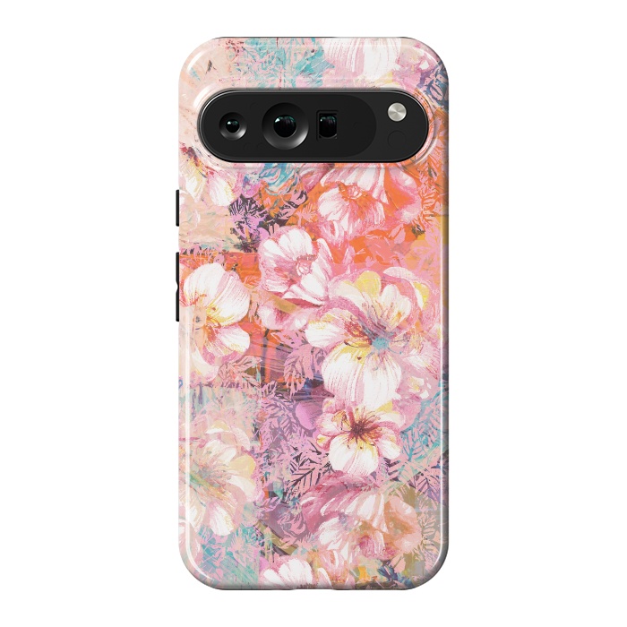 Pixel 9 Pro XL StrongFit Colorful brushed roses painting by Oana 