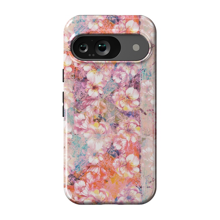 Pixel 9 StrongFit Pink peach painted rose petals by Oana 