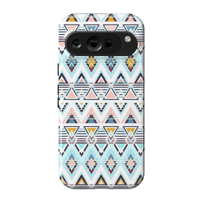 Pixel 9 pro StrongFit Colorful ethnic tribal triangles by Oana 