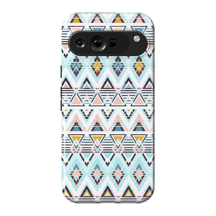 Pixel 9 Pro XL StrongFit Colorful ethnic tribal triangles by Oana 