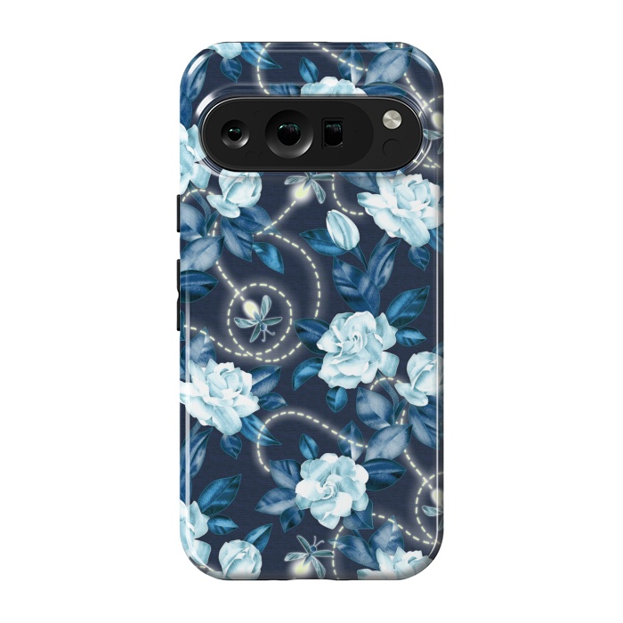 Pixel 9 pro StrongFit Midnight Sparkles - fireflies and flowers by Micklyn Le Feuvre