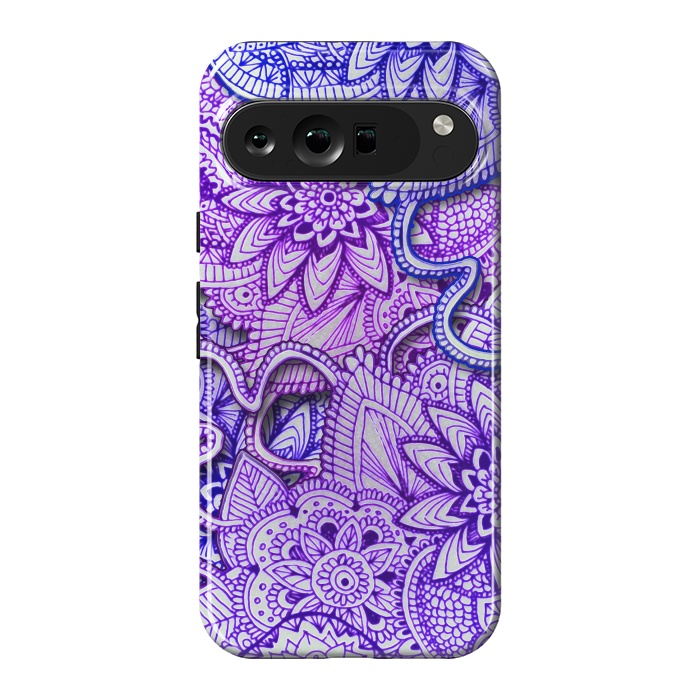 Pixel 9 Pro XL StrongFit Floral Doodle G582 by Medusa GraphicArt