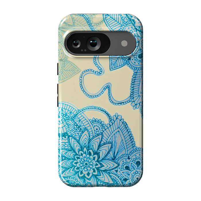 Pixel 9 StrongFit Floral Doodle G580 by Medusa GraphicArt