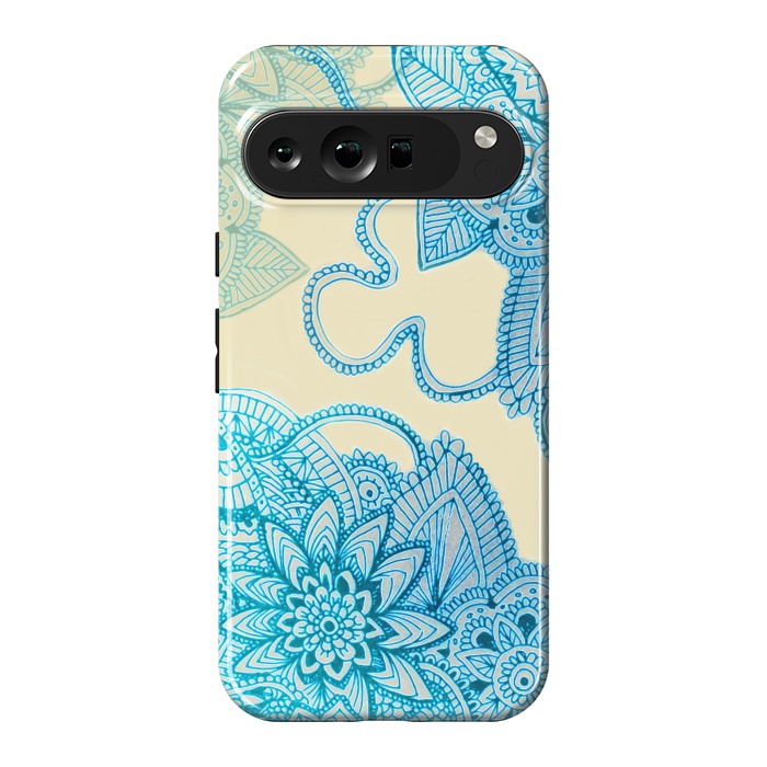 Pixel 9 Pro XL StrongFit Floral Doodle G580 by Medusa GraphicArt