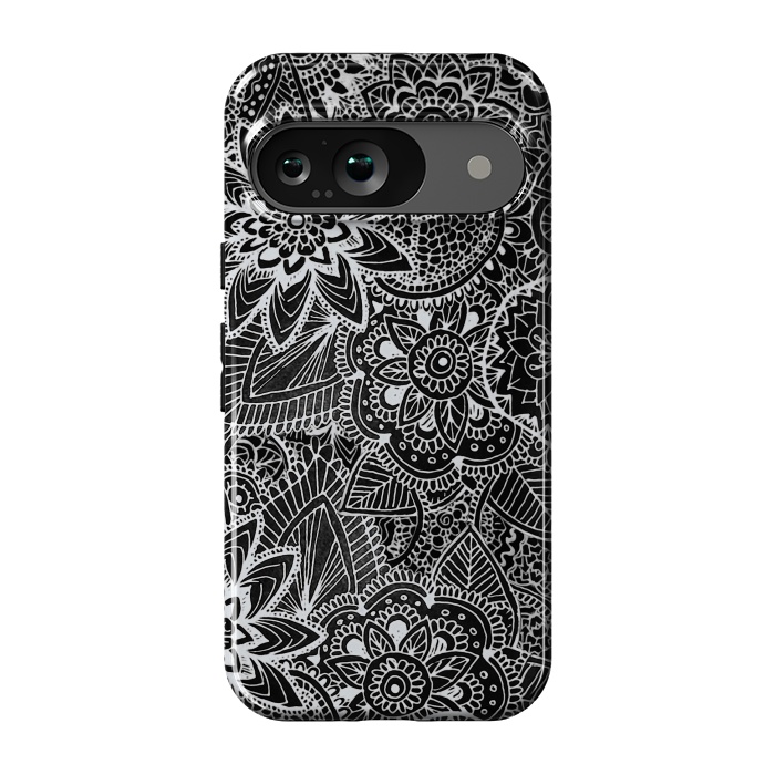 Pixel 9 StrongFit Floral Doodle G581 by Medusa GraphicArt