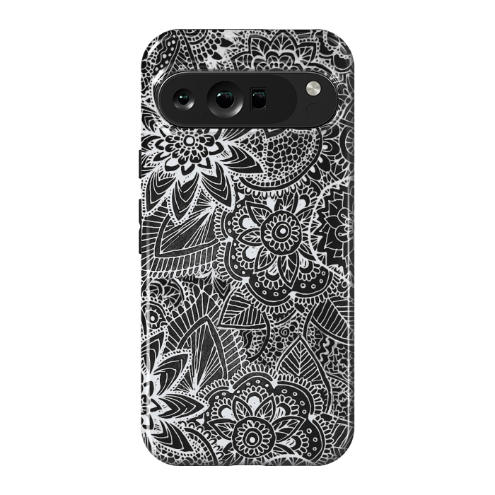 Pixel 9 Pro XL StrongFit Floral Doodle G581 by Medusa GraphicArt