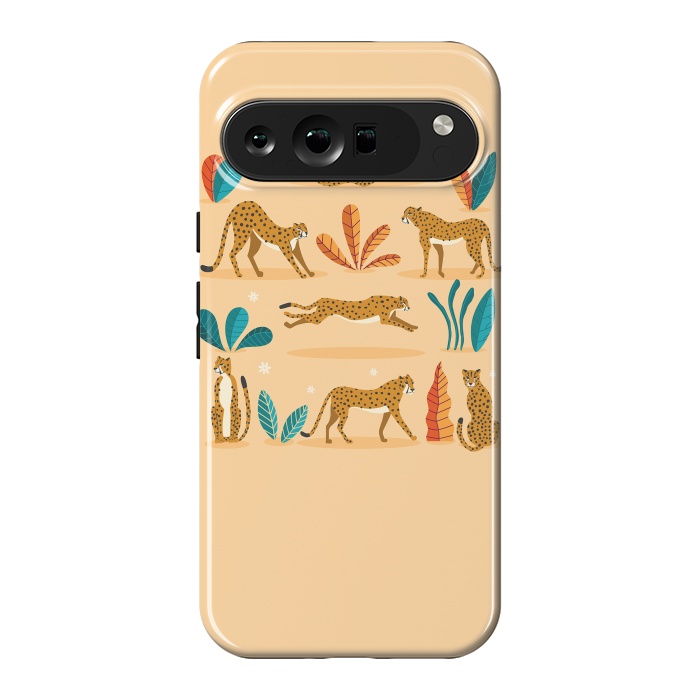 Pixel 9 Pro XL StrongFit Cheetahs beige by Jelena Obradovic