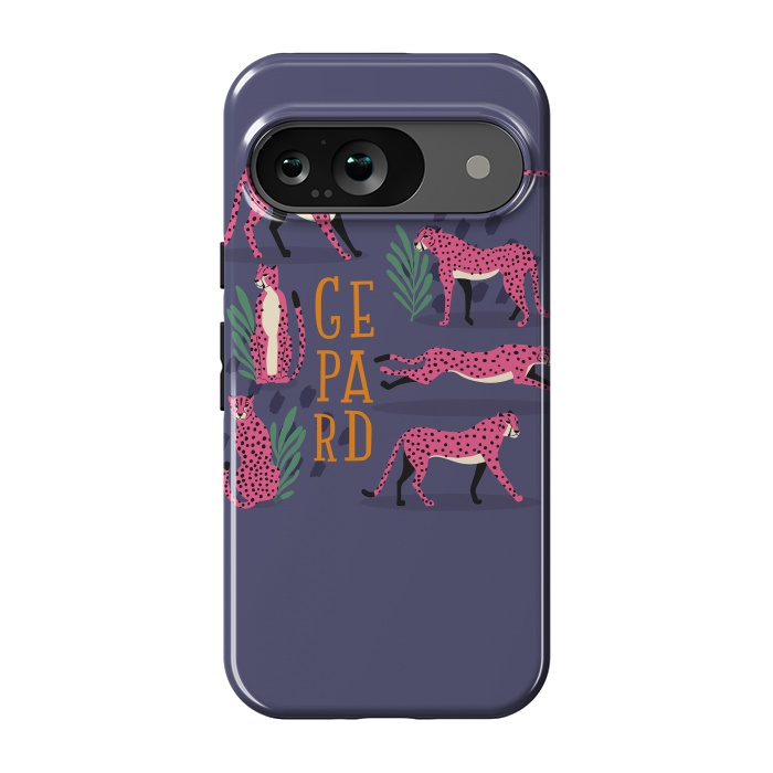 Pixel 9 StrongFit Cheetahs on purple by Jelena Obradovic