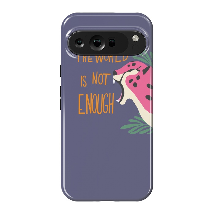 Pixel 9 Pro XL StrongFit Cheetah - the world is not enough, purple by Jelena Obradovic