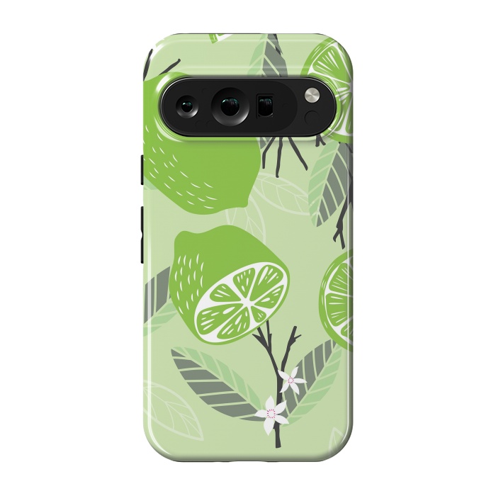 Pixel 9 pro StrongFit Lime pattern 02 by Jelena Obradovic