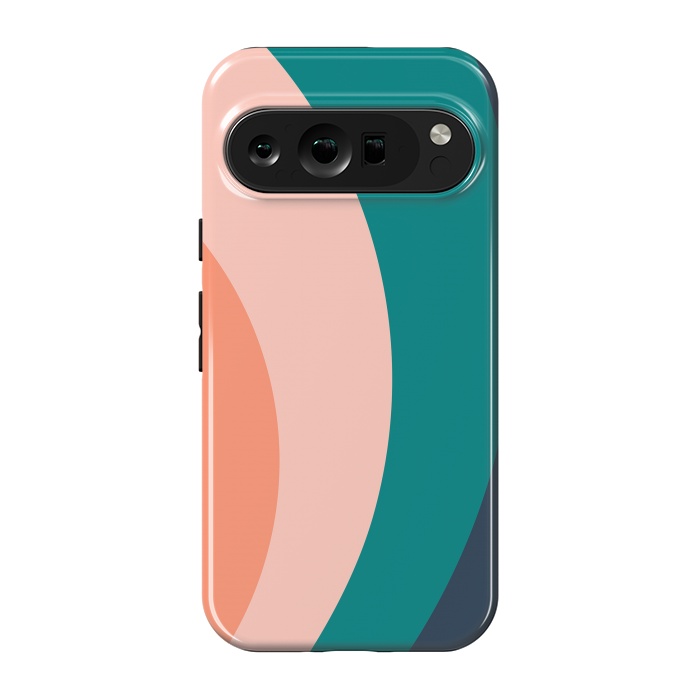 Pixel 9 pro StrongFit Teal Blush Rainbow by ArtPrInk