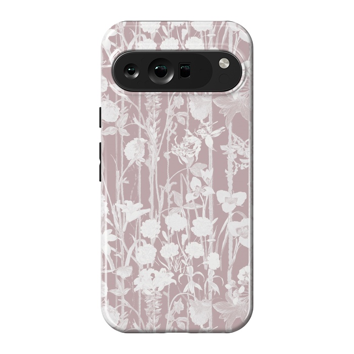 Pixel 9 Pro XL StrongFit Dusty pink botanical flower garden by Oana 