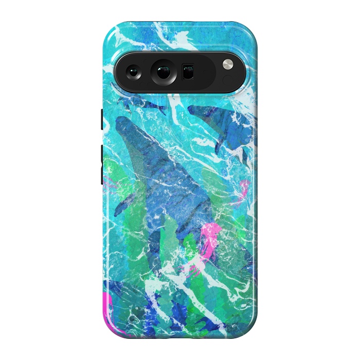 Pixel 9 Pro XL StrongFit The ocean whales by Steve Wade (Swade)