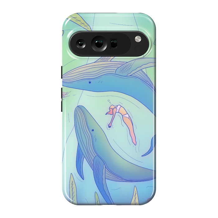 Pixel 9 Pro XL StrongFit The girl and the whales by Steve Wade (Swade)