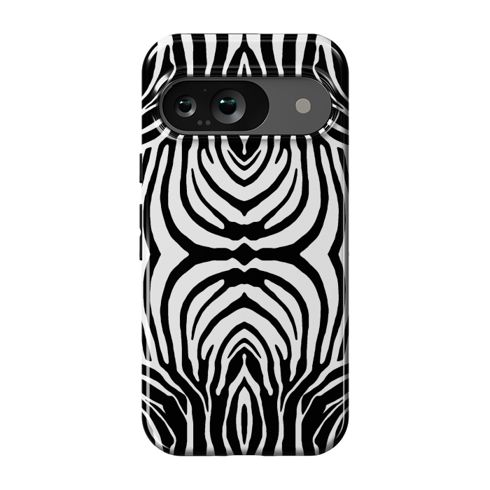 Pixel 9 StrongFit White zebra stripes by Oana 