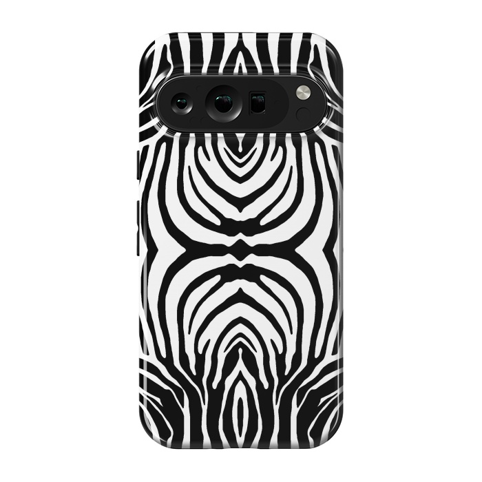 Pixel 9 pro StrongFit White zebra stripes by Oana 