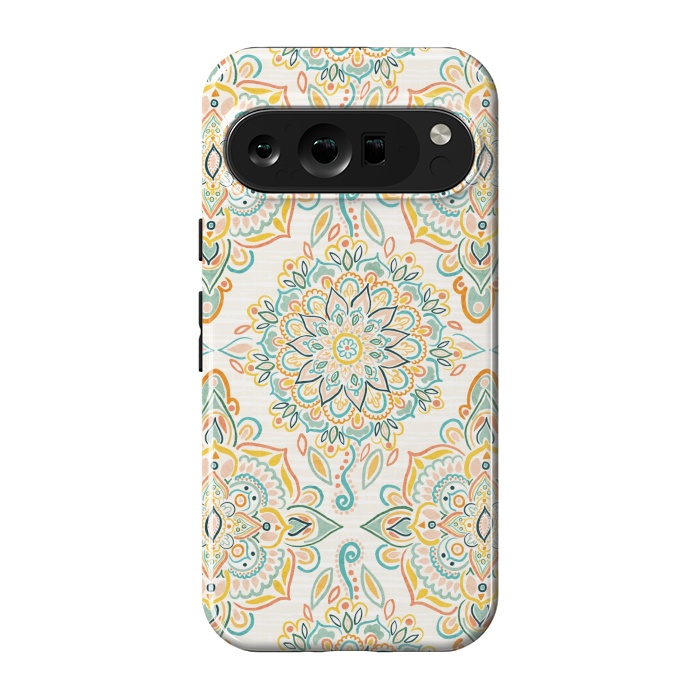 Pixel 9 pro StrongFit Retro Spring Folk Art Diamonds by Tangerine-Tane