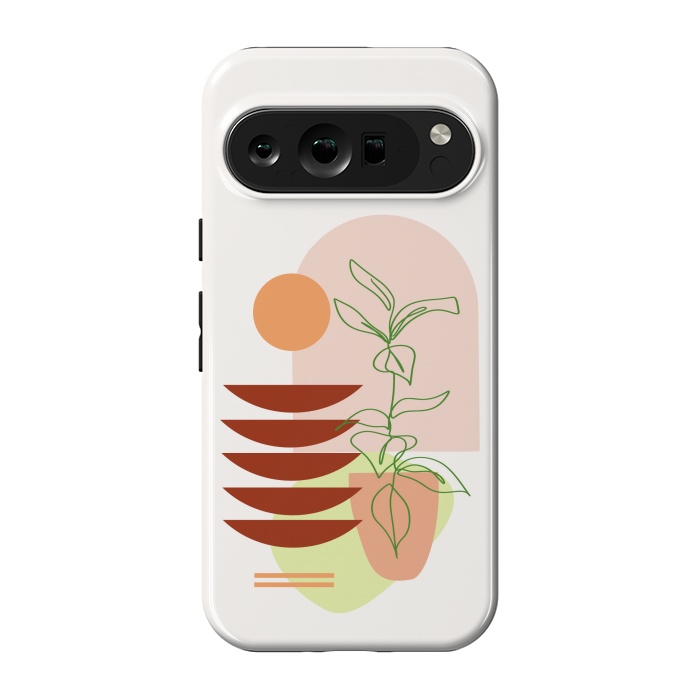 Pixel 9 pro StrongFit Geometric Shapes and Botanic 1 by nineFlorals