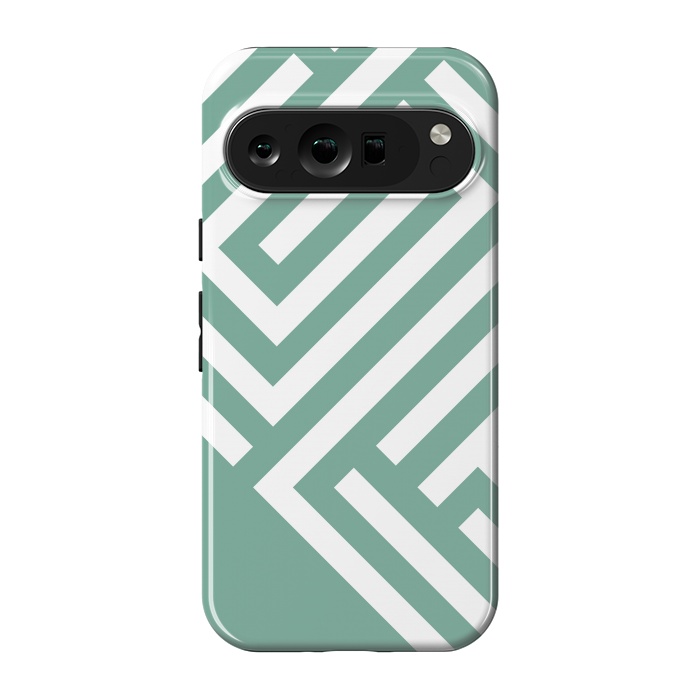 Pixel 9 pro StrongFit Mint Maze by ArtPrInk