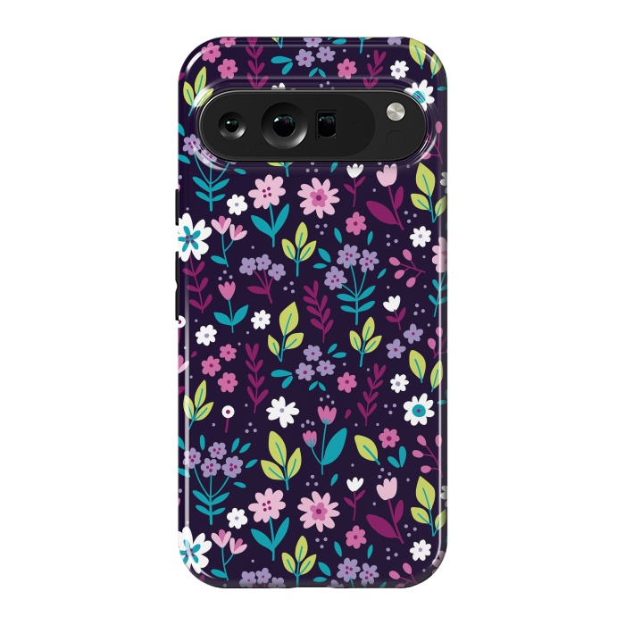 Pixel 9 Pro XL StrongFit Purple Flowers I by ArtsCase