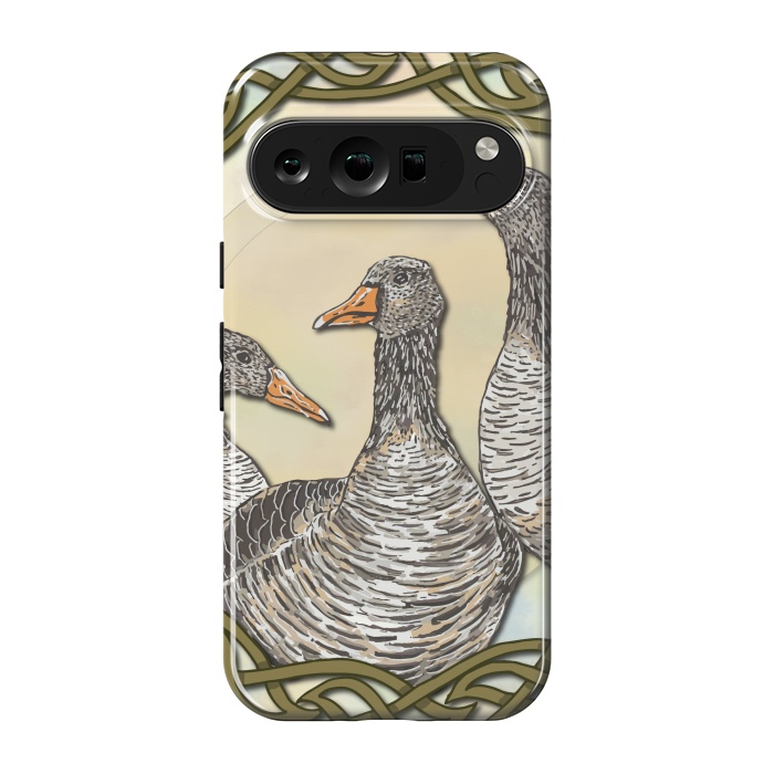 Pixel 9 pro StrongFit Celtic Goose by Lotti Brown