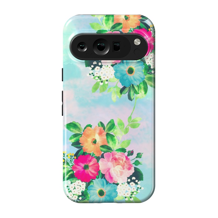 Pixel 9 pro StrongFit Girly Vintage Roses Floral Watercolor Paint by InovArts