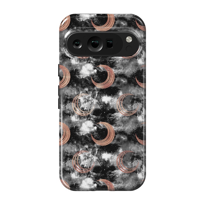 Pixel 9 pro StrongFit Copper moon on cloudy night sky by Oana 