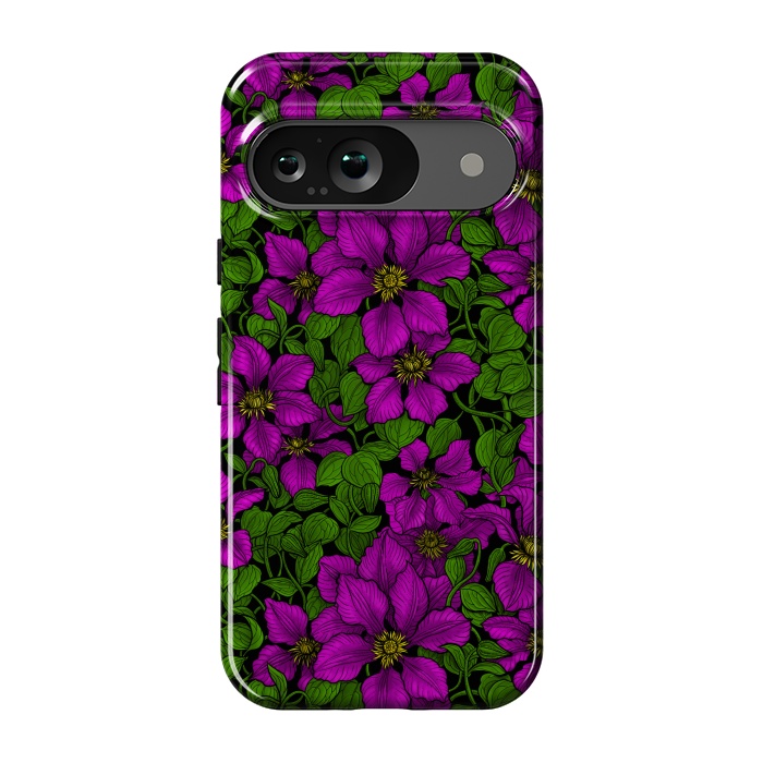 Pixel 9 StrongFit Pink Clematis vine by Katerina Kirilova