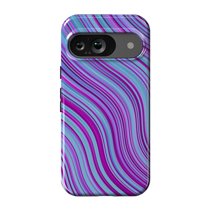 Pixel 9 StrongFit Liquid Marble Blue Purple and Blue by ArtsCase