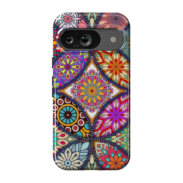 Pixel 9 StrongFit Mandala pattern with bright colors 12 by ArtsCase