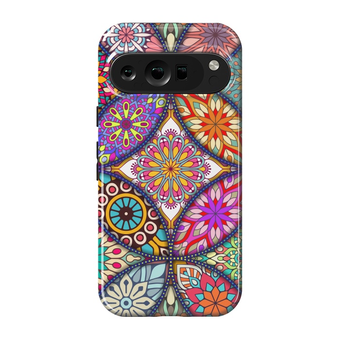 Pixel 9 pro StrongFit Mandala pattern with bright colors 12 by ArtsCase