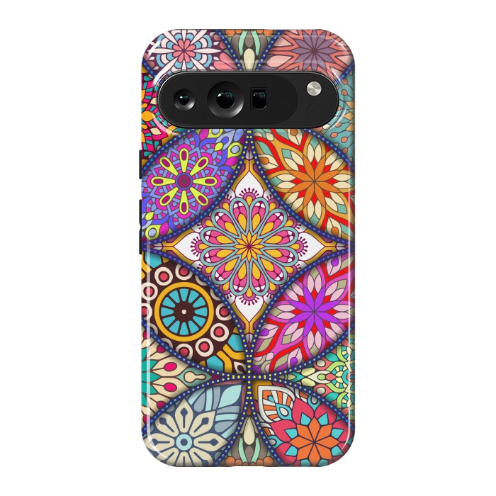 Pixel 9 Pro XL StrongFit Mandala pattern with bright colors 12 by ArtsCase