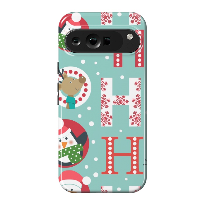 Pixel 9 Pro XL StrongFit Christmas Pattern with Santa Deer Penguin and Snowman by ArtsCase