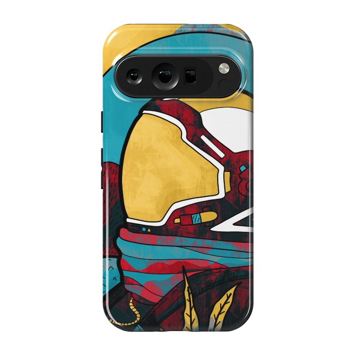 Pixel 9 pro StrongFit The yellow astronaut explorer by Steve Wade (Swade)