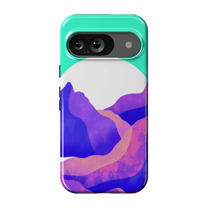 Pixel 9 StrongFit Purple textured mountains by Steve Wade (Swade)