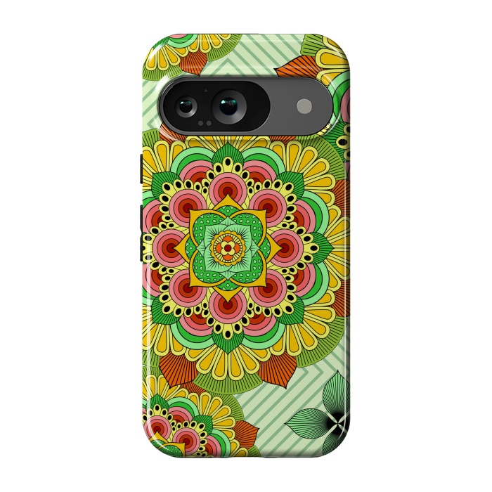 Pixel 9 StrongFit Mandala African Zen Floral Ethnic Art Textile by ArtsCase