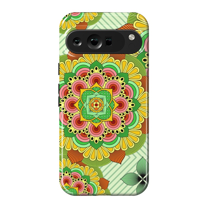 Pixel 9 Pro XL StrongFit Mandala African Zen Floral Ethnic Art Textile by ArtsCase