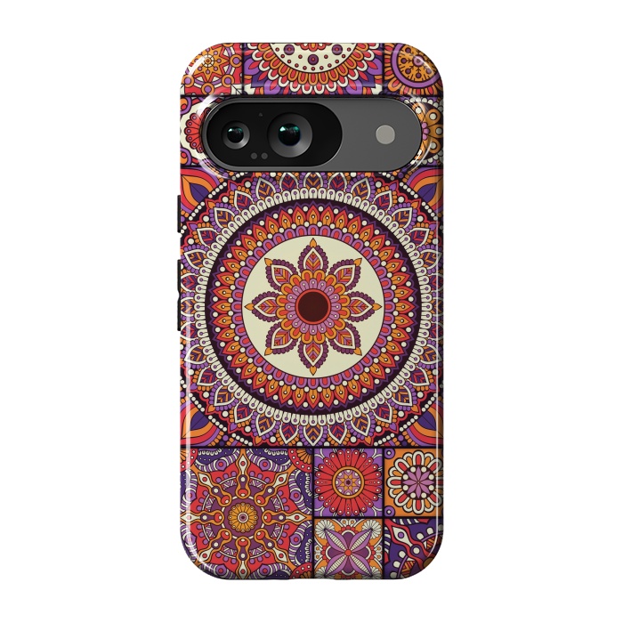 Pixel 9 StrongFit Mandala Pattern Design with Period Decorative Elements by ArtsCase