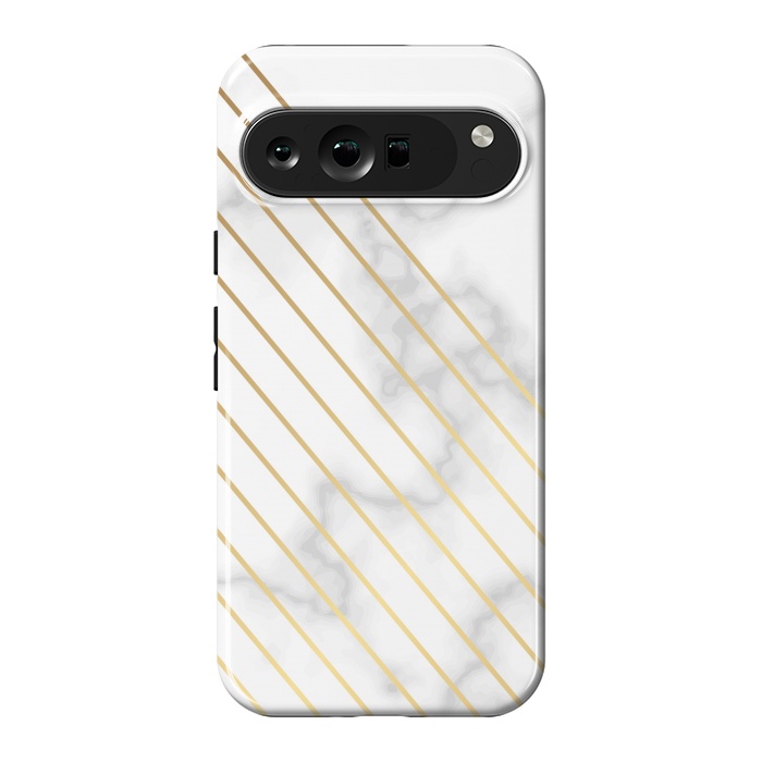 Pixel 9 Pro XL StrongFit Modern Marble Design Pink and Gray by ArtsCase