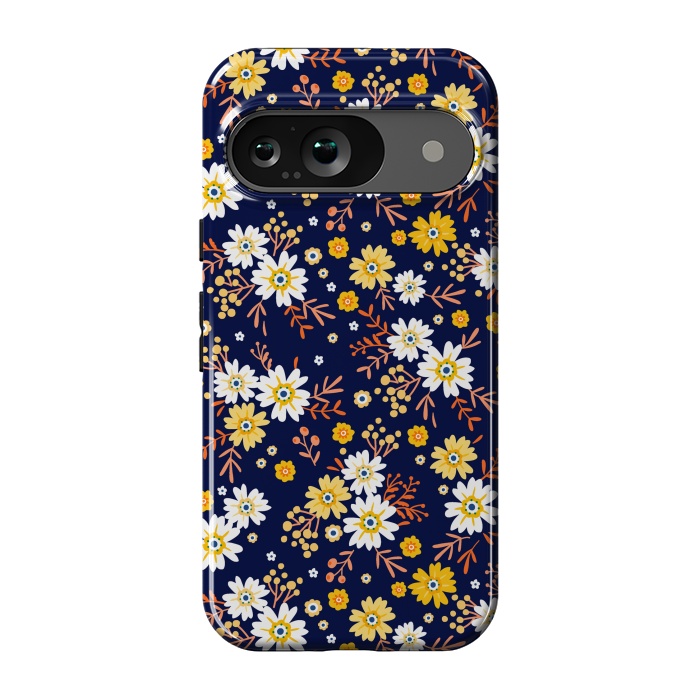 Pixel 9 StrongFit Small Multicoloured Flowers by ArtsCase